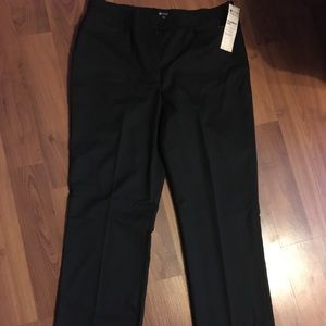 Haggar collections black stripped bootcut business casual dress pant